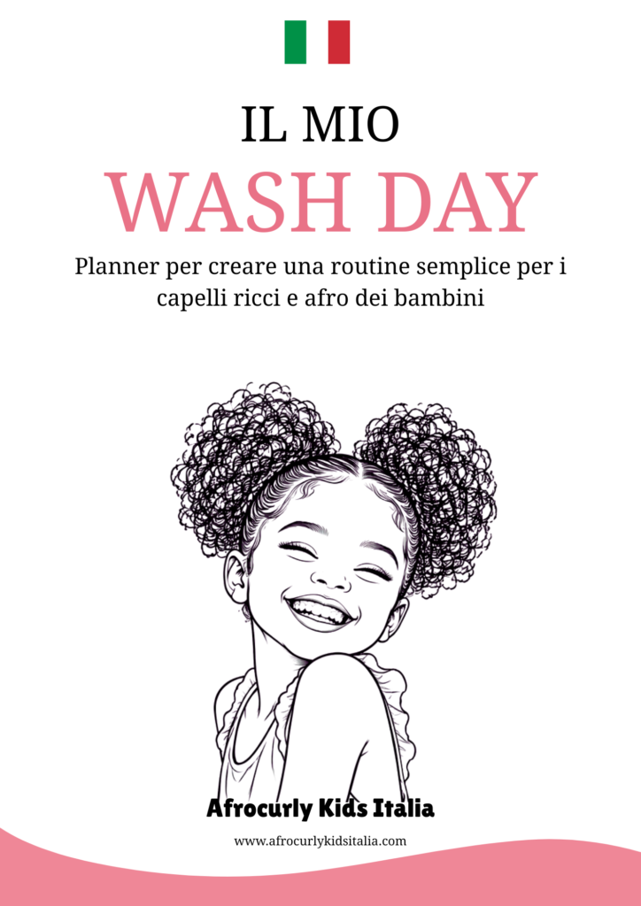 Copertina del Wash Day Planner per la routine dei capelli ricci e afro dei bambini